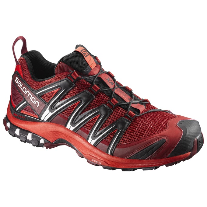 Zapatillas Trail Running Salomon Hombre Rojas Oscuro - Salomon Argentina XA PRO 3D ,427809-JXS